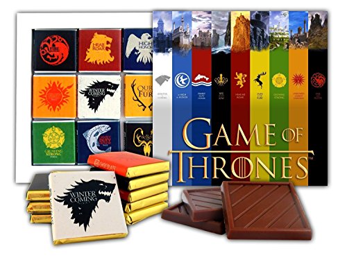 DA CHOCOLATE Souvenir Candy GAME OF THRONES Great Houses of Westeros Chocolate Gift Set Famous TV series design 5x5in 1 box (Castles Prime 2)(0433)