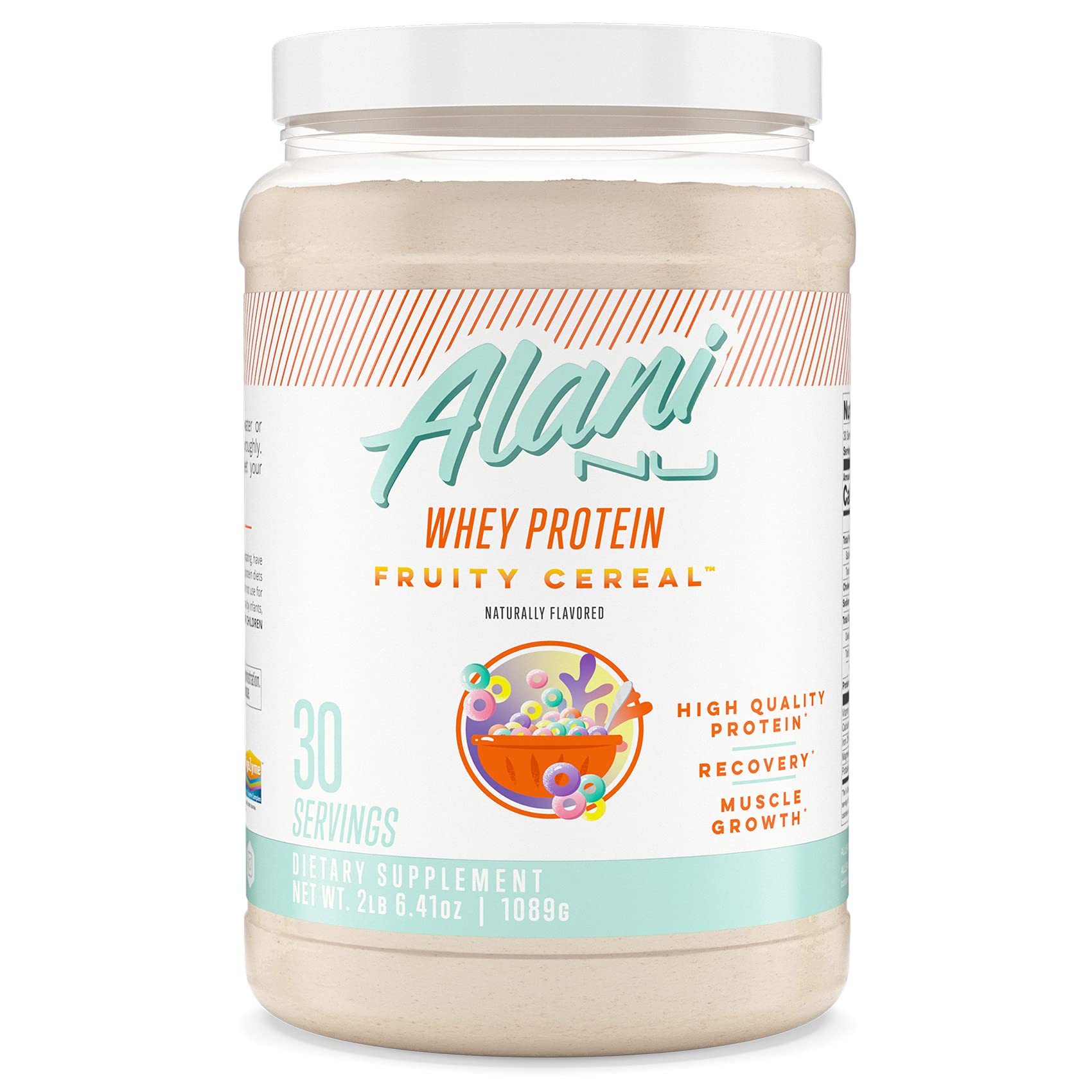 Alani Nu Whey Protein Powder, 23g of Ultra-Premium, Low Fat Blend of Fast-digesting Protein, Fruity Cereal, 30 Servings