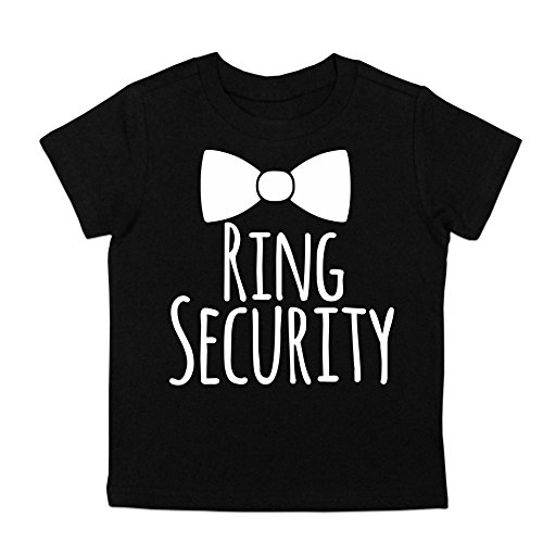 Book Cover Oliver and Olivia Apparel Ring Security Shirt Ring Bearer Shirt Ring Bearer Gift (Black, Youth Small 6-8)