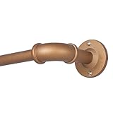 Sun Zero Bronn Wrap Around Room Darkening Curtain Rod, 66-120", Aged Brass