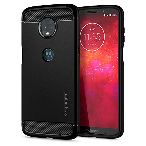 Spigen Rugged Armor Designed for Moto Z3 / Moto Z3 Play Case (2018) - Black