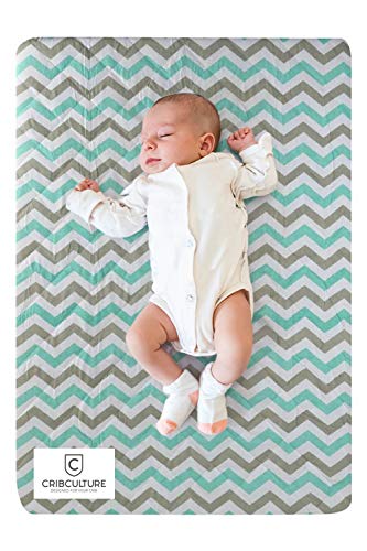 CC Pack N Play Mattress Pad Cover Protector, Fitted and Padded Baby Playard Mattress Pad for Pack and Play, Portable Mini Crib, Play Yard, Hypoallergenic Topper Pads, Washer, Dryer Safe