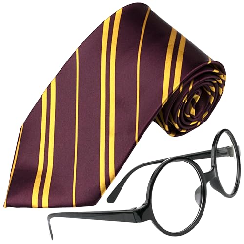 Kangaroo Wizard Costume for Kids and Adults - Wizard and Witch Tie Kids and Adults with glasses Spectacles - Men and Women Accessories for Halloween and Dress Up Apparel