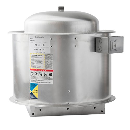 HOODMART 1000 CFM Exhaust Fan for Kitchen Hood | High Speed Direct Drive Fan for Restaurant and Food Truck | Single Phase Motor with Variable Speed Control | Made in USA