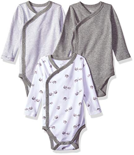 Moon and Back Baby Organic 3-Piece Long Sleeve Side Snap Bodysuits