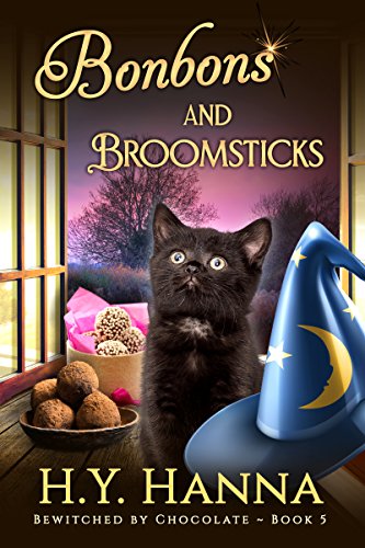 Book Cover Bonbons and Broomsticks (BEWITCHED BY CHOCOLATE Mysteries ~ Book 5)