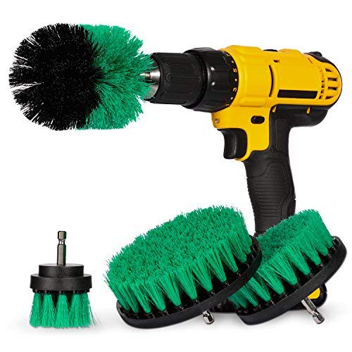 HIWARE 4 Pcs Drill Brush - White