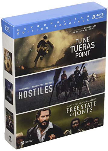 Coffret aventure 3 films : tu ne tueras point ; hostiles ; free states of jones [Blu-ray]