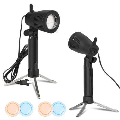 Emart Photography LED Continuous Light Lamp 5500K Portable Camera Photo Lighting for Table Top Studio - 2 Sets
