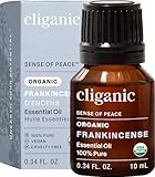 Cliganic Organic Frankincense Essential Oil - Boswellia Serrata, 100% Pure Natural Undiluted, for Aromatherapy | Non-GMO Verified