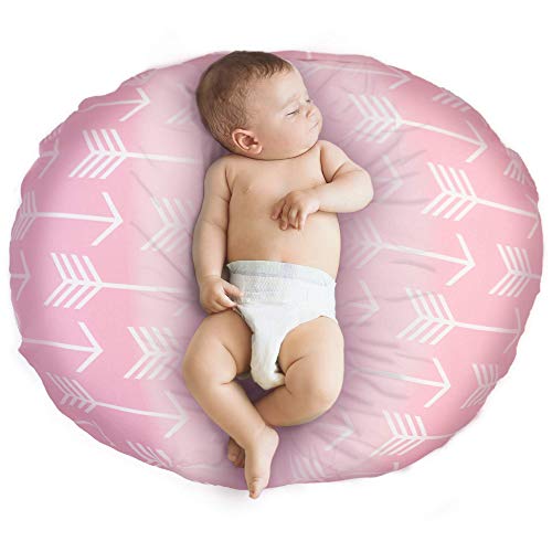 Removable Cover for Newborn Baby Lounger/Water Resistant/Soft and Comfy/Hypoallergenic/Premium Quality/Easy Cleaning/Pink Arrow(Lounger Pillow Not Included)