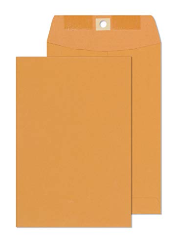 Book Cover 6x9 Clasp Envelopes â€“ Brown Kraft Catalog Envelopes with Clasp Closure & Gummed Seal â€“ 28lb Heavyweight Paper Envelopes for Home, Office, Business, Legal or School â€“ 100 Box Manila Envelope 6 x