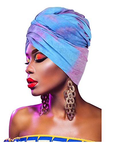 L'VOW Women' Soft Stretch Headband Long Head Wrap Scarf Turban Tie