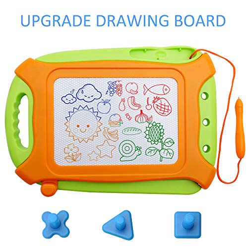 Magnetic Drawing Board,Upgrade Magnetic Drawing Board Travel Size Toddlers Toys Colorful Erasable Sketching Pad with Magnet Pen