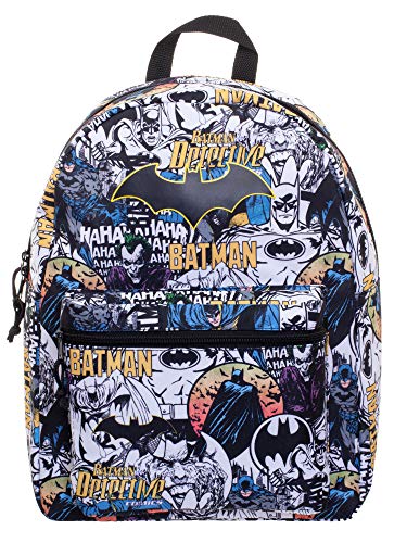 Book Cover Batman Comic Print Backpack