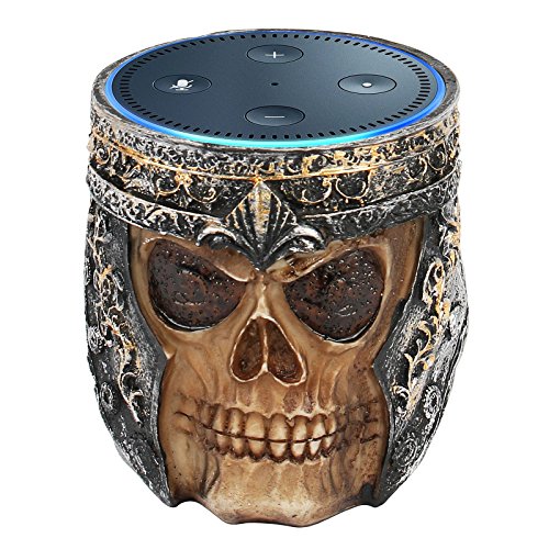 PAIYULE Speaker Stand Case Compatible Amazon Echo Dot (2nd or 1st Generation). Alexa Echo Dots Owl Statue Crafted Guard Station （Skull）