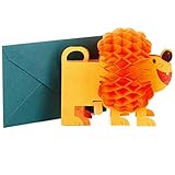 Hallmark Pop Up Birthday Card (3D Honeycomb Lion)