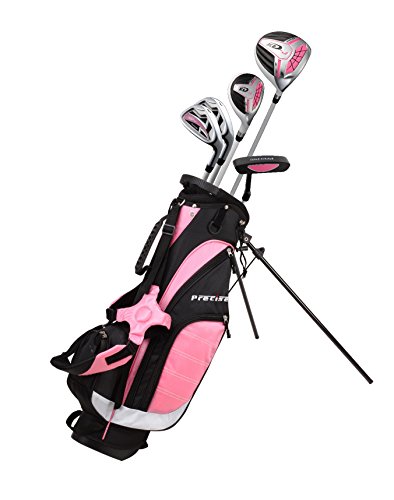 Precise XD-J Junior Complete Golf Club Set for Children Kids - 3 Age Groups Boys & Girls - Right Hand & Left Hand! (Pink Ages 6-8, Right Hand)
