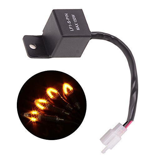 Evermotor Relais clignotant LED universel à 2 broches FIX Clignotants Moto Hyper Flash
