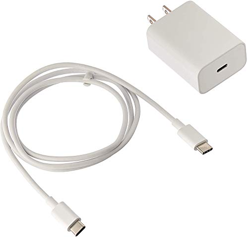 Google USB-C Charging Rapidly Charger for 2nd & 3rd Gen Pixel devices (18W 3A Charger + 6 Foot USB-C, C-C Cable)