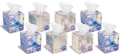 Kleenex Tissues, Ultra Soft Cube Box, 85 Count Each (Family Pack of 8)