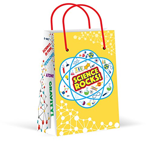 Premium Science Party Bags, Party Favor Bags, New, Treat Bags, Gift Bags,Goody Bags, Science Party Favors, Science Party Supplies, Decorations, School, 12 Pack