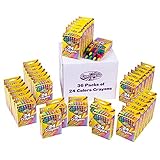 Creative Kids Bulk Crayons: 36 Boxes of 24 Color Classpack Assortment - Classroom Pack, Party Favors, School Kids Coloring Non-Toxic Crayons
