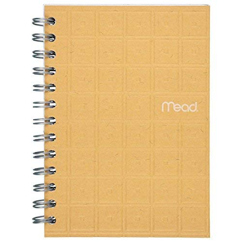 Mead Spiral Notebook, College Ruled Paper, 80 Sheets, 7" x 5", Recycled, Assorted Colors, 6 Pack (45186) - Bundle Includes Universal Letter Opener