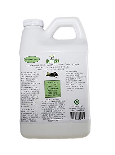64 Oz Tea Tree Melaleuca Plus Peppermint Concentrate for Controlling Mold, Fungus and Mildew - Non Toxic - Naturally & Instantly Eliminates Mold, Mildew & Fungus Without Harmful Chemicals