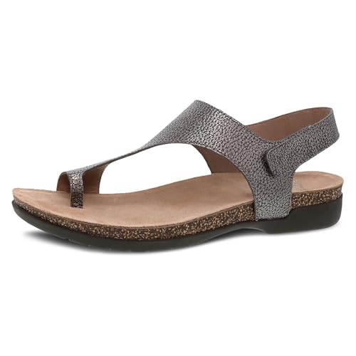 Dansko Reece Sandal for Women - Memory Foam and Cork Footbed for Comfort and Arch Support - Lightweight Rubber Outsole for Long-Lasting Wear with Hook & Loop Strap
