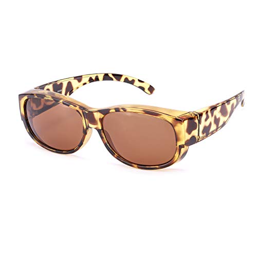 LVIOE Cat Eye Sunglasses for Women, Polarized Mirrored Lenses with UV Protection, Trendy Cateye Lightweight Frame Sun Glasses