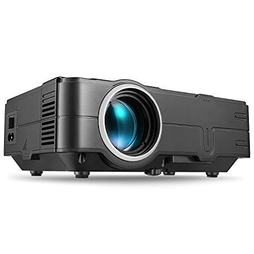 PHOOTA Mini Projector, 2019 Upgraded Portable LED Video Projector with 50,000 Hrs LED Lamp Life, 2400 Lux Full HD 1080P and 170'' Display Supported, Compatible with HDMI, VGA, USB, AV, Laptop