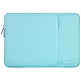 MOSISO Laptop Case 13.3 inch, 13-13.3 inch Laptop Sleeve Compatible with MacBook Air/Pro 13/Pro 14 M5 M4 M3 M2 M1, HP Dell ASUS Lenovo,Polyester Vertical Computer Sleeve Bag with Pocket, Turquoise