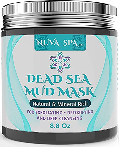 Book Cover Nuva Spa Dead Sea Mud Mask for Face Acne, Oily Skin & Blackheads – Wash-Off Dead Sea Face Mask – Natural Moisturizing Mineral Cleanser Treatment Reduces Facial Pores
