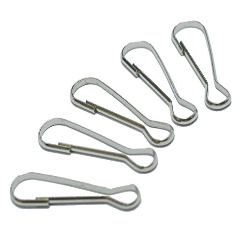 200 Pcs 1" (25mm) Metal Spring Hooks Purse Pulis Snap Clip for Lanyard Zipper Pull Id Card (25mm, Nickel)