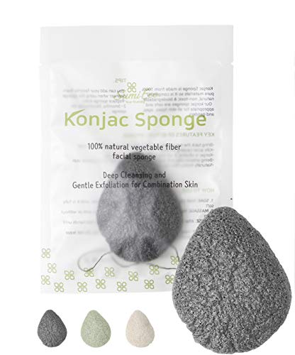 Natural Facial Beauty Konjac Sponge | Water Drop Shape | Option Available! (CHARCOAL)