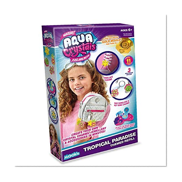 Mookie 1674 Aqua Cristaux Tropical Accessoires Lot Recharges, Multi