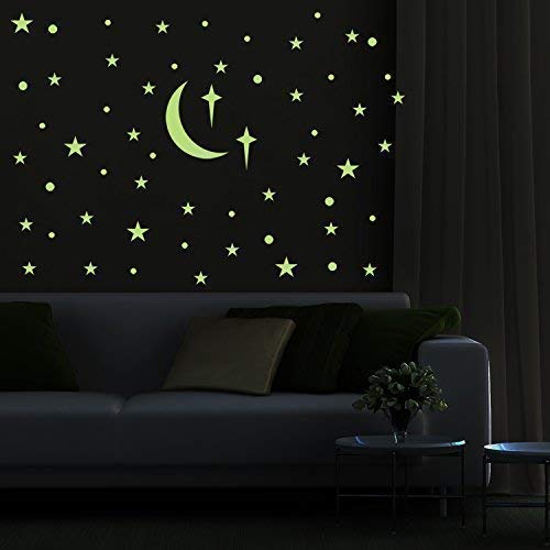 PARLAIM 272 PCS Removable Glow in The Dark Star for Ceiling Wall Stickers Glowing Wall Decals Peel Stick Art Decor for Bedroom Nursery Living Room for Kids for Girls and Boys