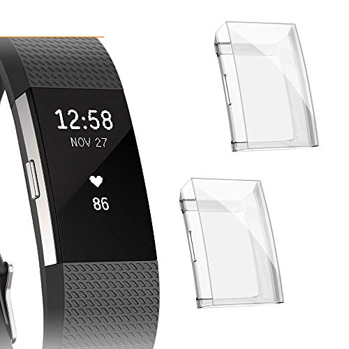 Fibit Charge 2 Screen Protector, iHYQ Slim Soft Full Cover Case for Fitbit Charge 2 Smart Watch (clear)
