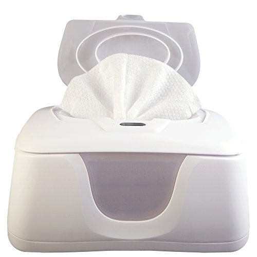Baby Wipes Warmer and Dispenser, Advanced Features with 4 Bright Auto Off LED Ample Lights for Easy Nighttime Changes, Dual Heat for Baby's Comfort, Improved Design and Only Available at Amazon