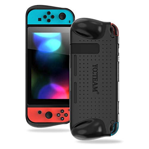 YCCSKY Protective Case for Nintendo Switch, Grip Case with Shock-Absorption and Airflow Design for Nintendo Switch 2017 (Black)