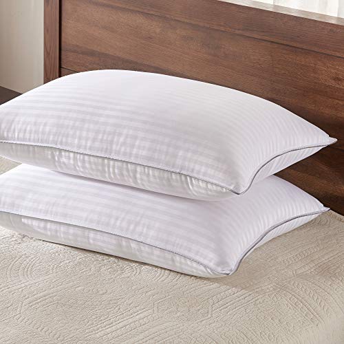 Book Cover Basic Beyond Down Alternative Bed Pillow - 2 Pack Hotel Collection Super Soft Standard Size Pillow for Sleeping, 20x26 Inches