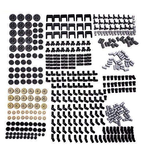 Book Cover LOONGON Technic Series Parts - 450 Pieces Gear Chain Link Connectors Bricks Sets Technic Parts Pack for Robot, Compatible with Lego Technic Parts