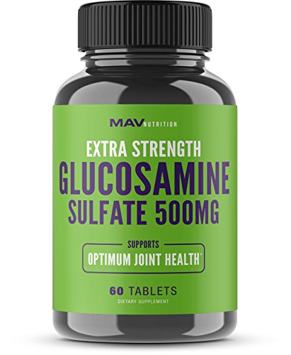 Book Cover Premium Glucosamine 500MG â€“ Supports Optimum Joint & Cartilage Health + Promotes Flexibility + Anti-Inflammatory Back + Knee + Hip + Wrist Support Non-GMO 60 Tablets