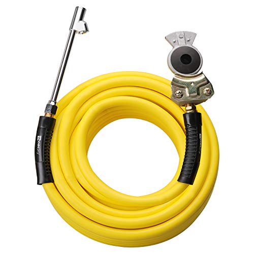 WYNNsky Truck Inflator Kit, 3/8''Ã—50ft Hybrid Air Hose with 1/4''MNPT Endings, Universal Glad Hand&Chuck