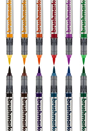 KARIN Brushmarker PRO 12 Basic Colours set, Assorted