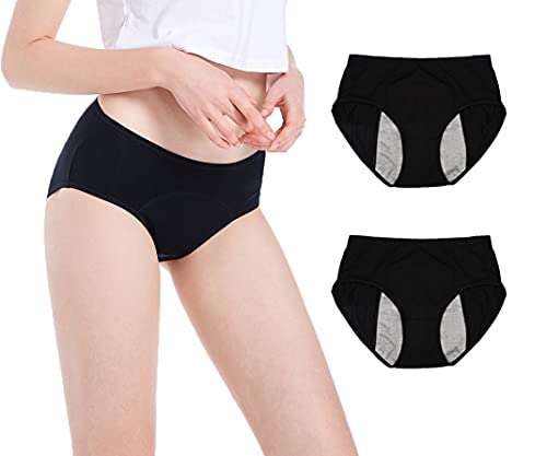 Book Cover Leak Proof Protective Panties for Women/Girl Menstrual Period,Heavy Flow,Postpartum Bleeding,Urinary Incontinence (3-5)