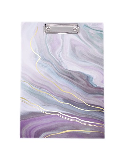 Pink Light Design Elegant Marble Clipboard Padfolio (Emmy Collection)
