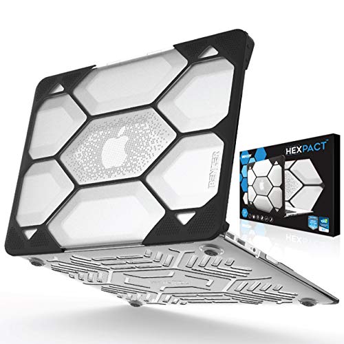 IBENZER Hexpact MacBook Air 13 Inch Case A1466 A1369, Heavy Duty Protective Hard Shell Case Cover for Apple Mac Air 13 Old Version 2017 2016 2015 2014 2013 2012 2011 2010, Clear, HA13CYCL