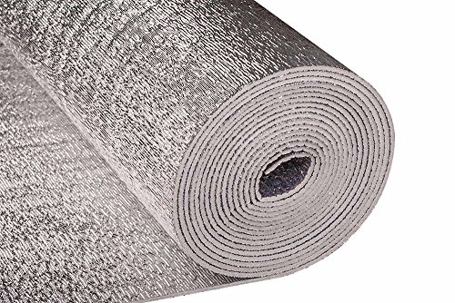 Reflective Thermal Foil Foam Insulation- (4 X 50 Ft Roll) Commercial Grade, Radiant Barrier, Garage Door Insulation Kit, Weatherproofing Roofs, Attics, Windows, RV's, Soundproofing, Noise Insulation